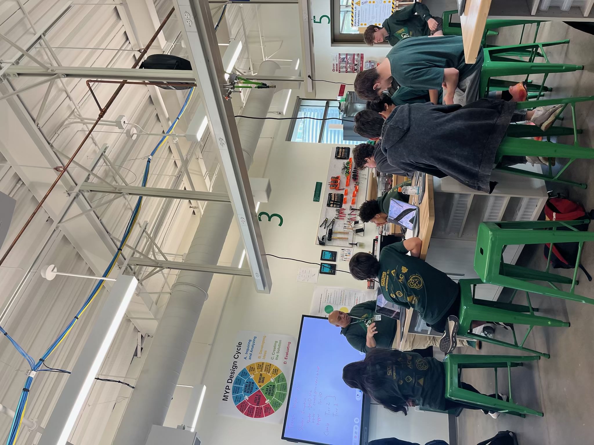 Awtybots team working in Chevron Makerspace